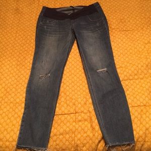Maternity ankle bitter jeans